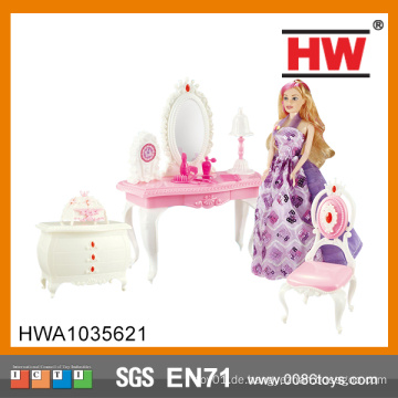 Hochwertige rosa Mädchen Spielzeug Dresser Miniatur Puppe Haus Möbel